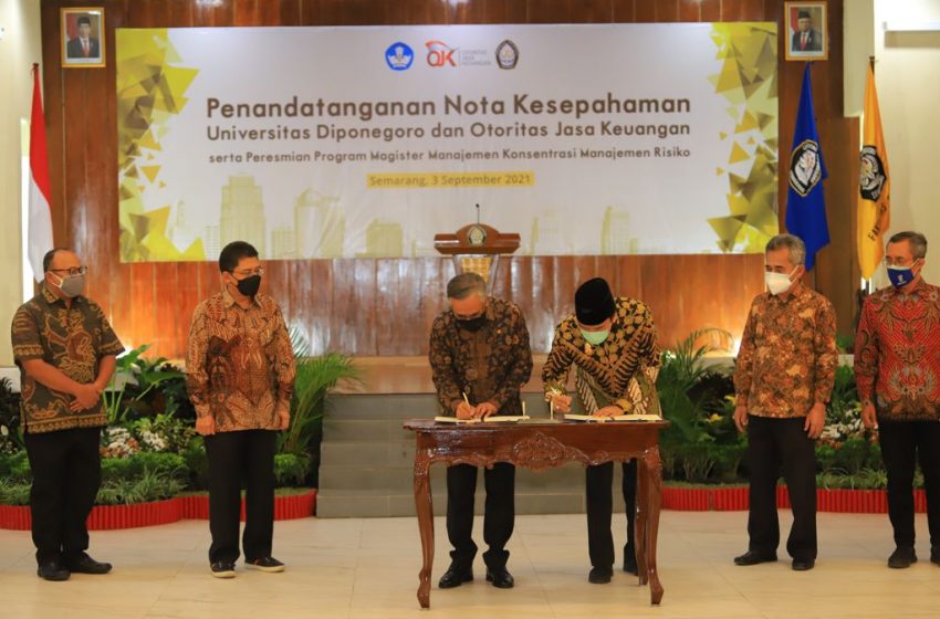  Tingkatkan Kualitas SDM, OJK – UNDIP Jalin Kerjasama Pendidikan Pasca Sarjana