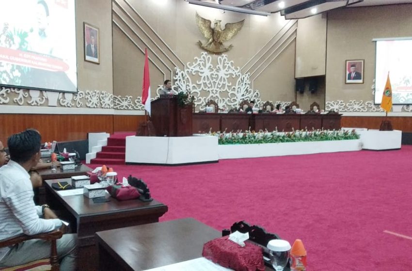  Wagub Kalteng Sampaikan Jawaban Terhadap Pemandangan Umum Fraksi Terkait Tiga Raperda