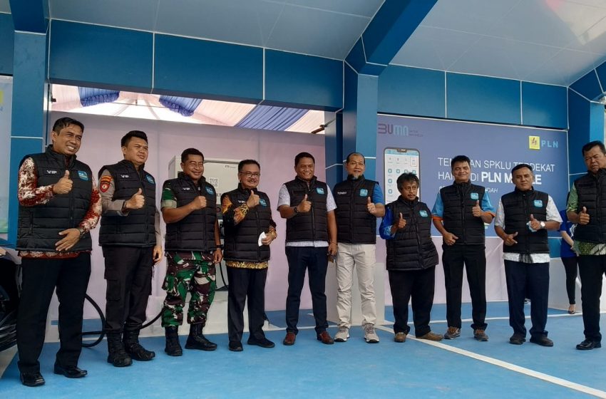  Stasiun Pengisian Kendaraan Listrik Umum (SPKLU) Pertama Di Kalteng Diresmikan