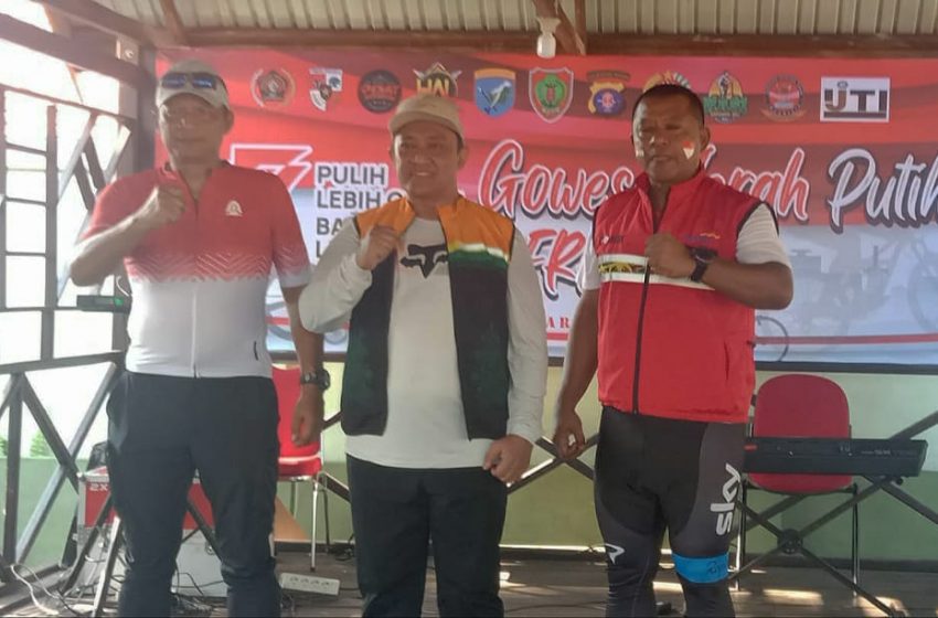  Sambut Event UCI MTB Eliminator World Cup 2022, Wagub Kalteng Ikuti Gowes Merah Putih