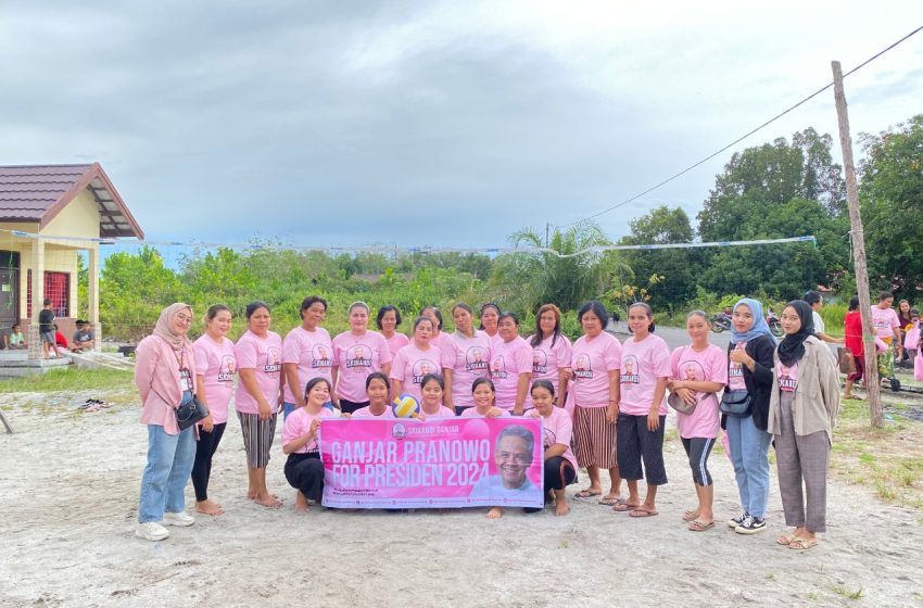  Srikandi Ganjar Kalteng Gelar Turnamen Bola Voli, Perempuan Milenial Desa Tuwung Sambut Antusias