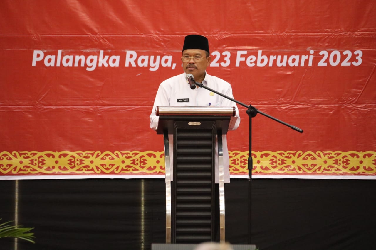 Sekda Provinsi Kalteng H. Nuryakin sampaikan sambutan. (Foto/mmckalteng)
