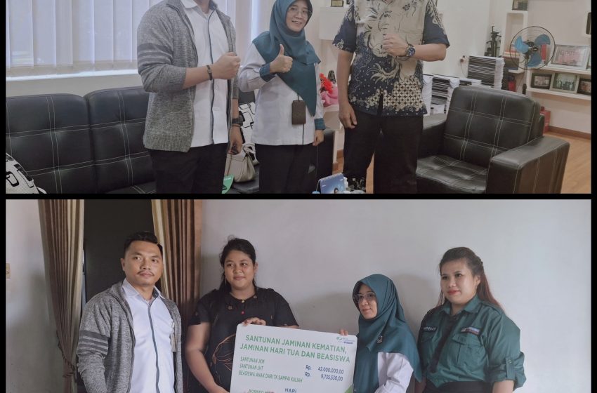  BPJS Ketenagakerjaan Serahkan Santunan, JHT dan Beasiswa Kepada Ahli Waris Pekerja Borneo Halim Grup