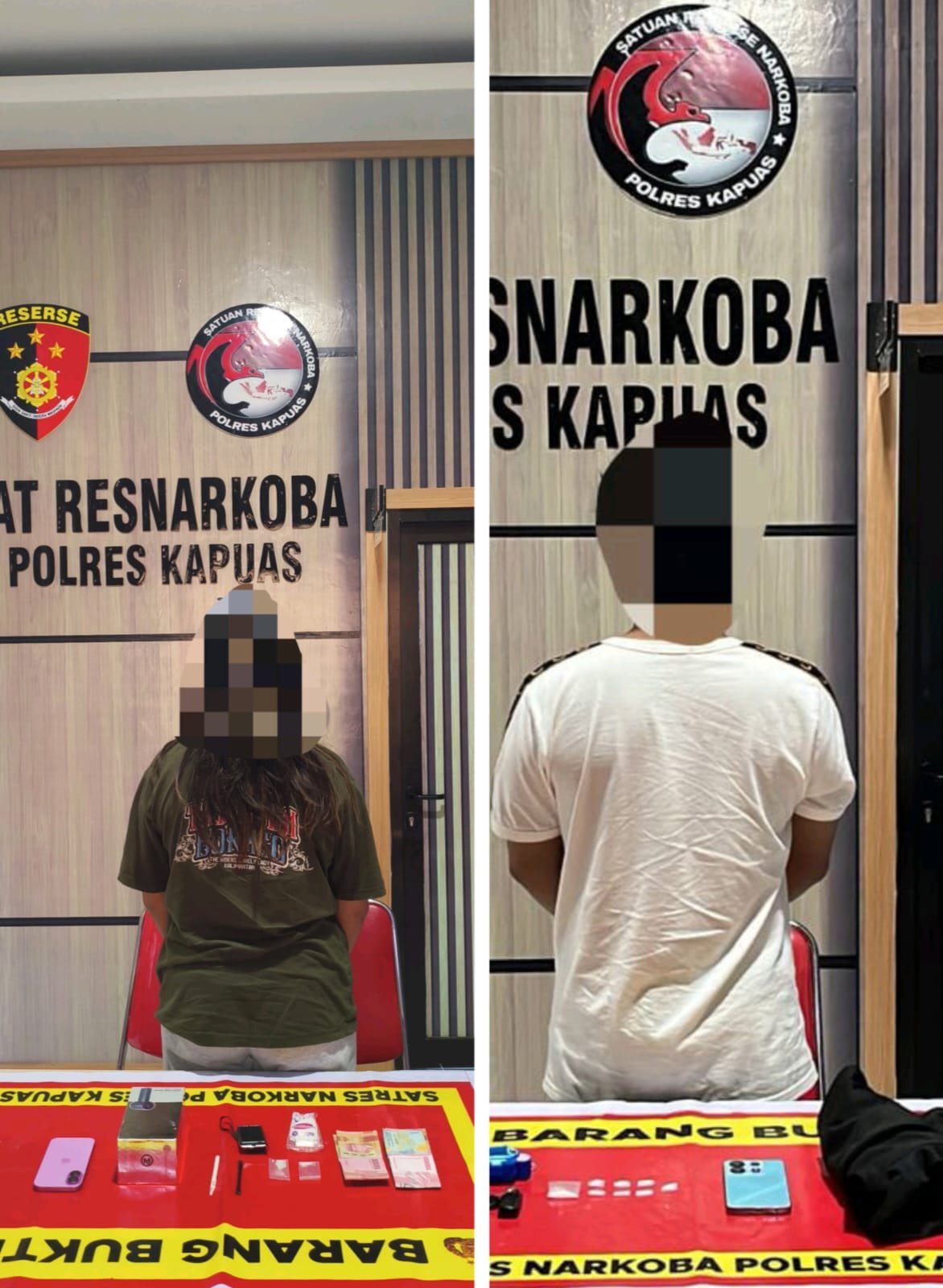 Terungkap dari Laporan Warga, Dua Pelaku Sabu Ditangkap di Perumahan NSD Kapuas