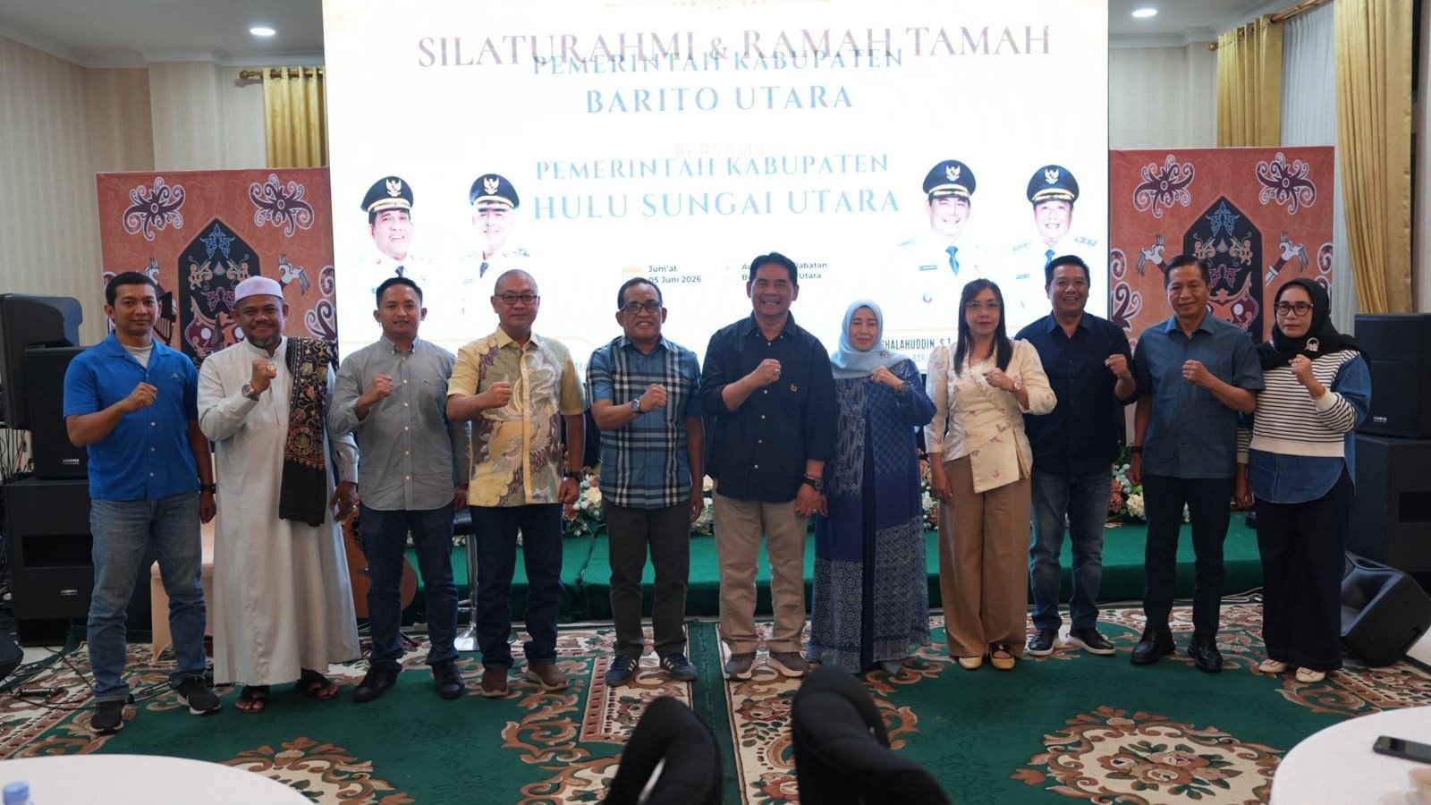 Sambut Bupati Hulu Sungai Utara, Pemkab Barito Utara Gelar Silaturahmi di Rujab Bupati