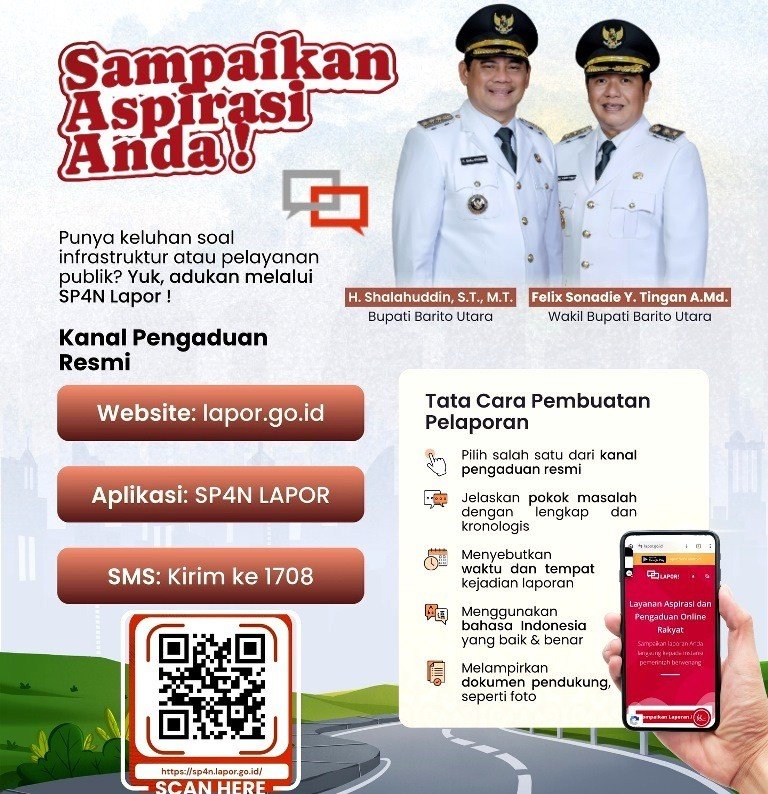 Pemkab Barito Utara Ajak Masyarakat Aktif Gunakan SP4N LAPOR