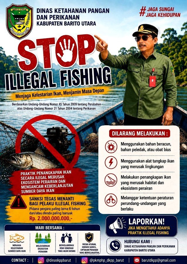 DKPP Barito Utara Serukan Stop Illegal Fishing