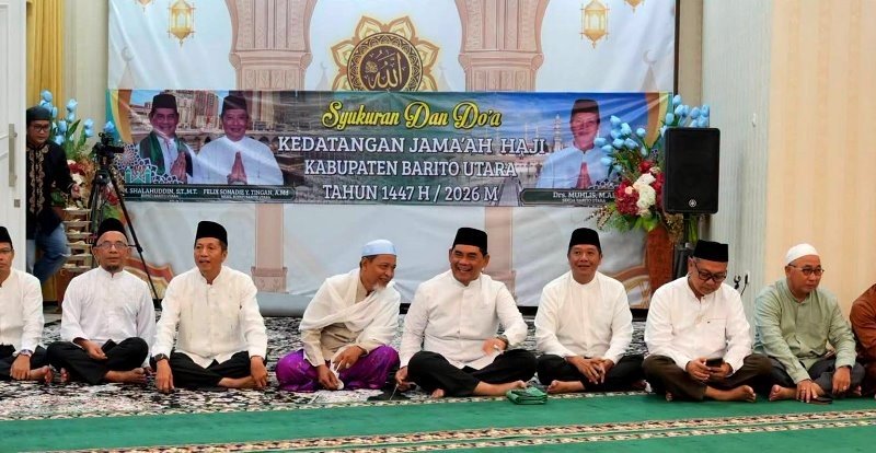Bupati Barito Utara H Shalahuddin Sambut Kepulangan Jemaah Haji 1447 H